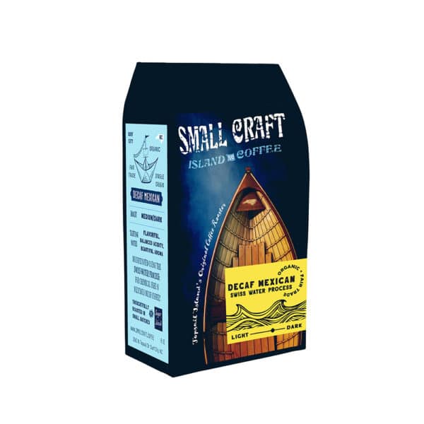 Small Craft Mexican Single Origin Swiss Water Process Decaf Coffee Side